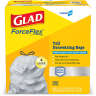 Clorox, Glad Forceflex LLDPE Liner, 13 gal Capacity, 24 in Wide, 28 in High, 0.95 Mils Thick, Gray