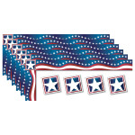 North Star Teacher Resources All Around the Board Trimmer, Stars & Stripes, 43 Feet Per Pack, 6 Packs NST4244-6