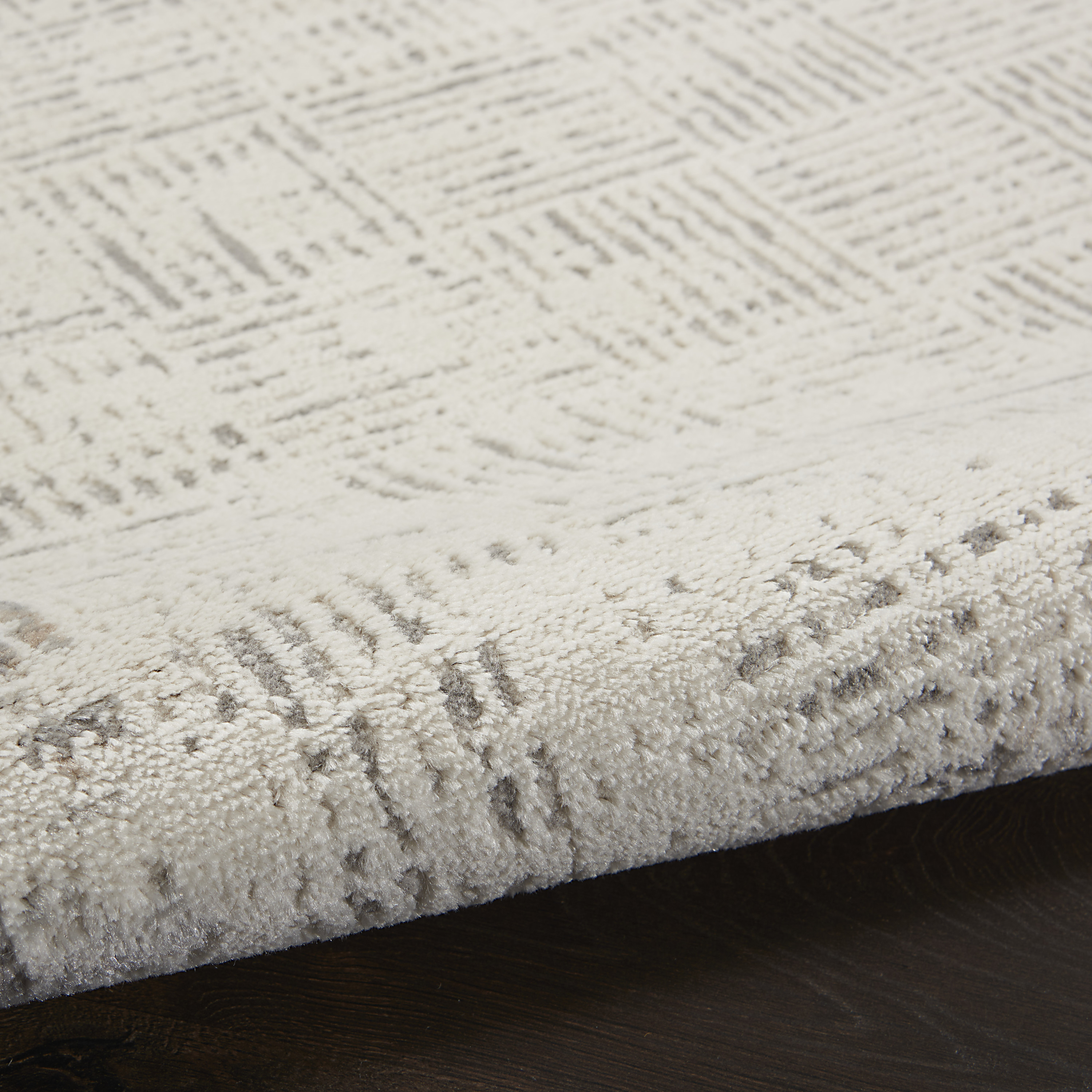 Nourison Elation 2'3" x 7'6" Ivory Grey Modern Indoor Rug