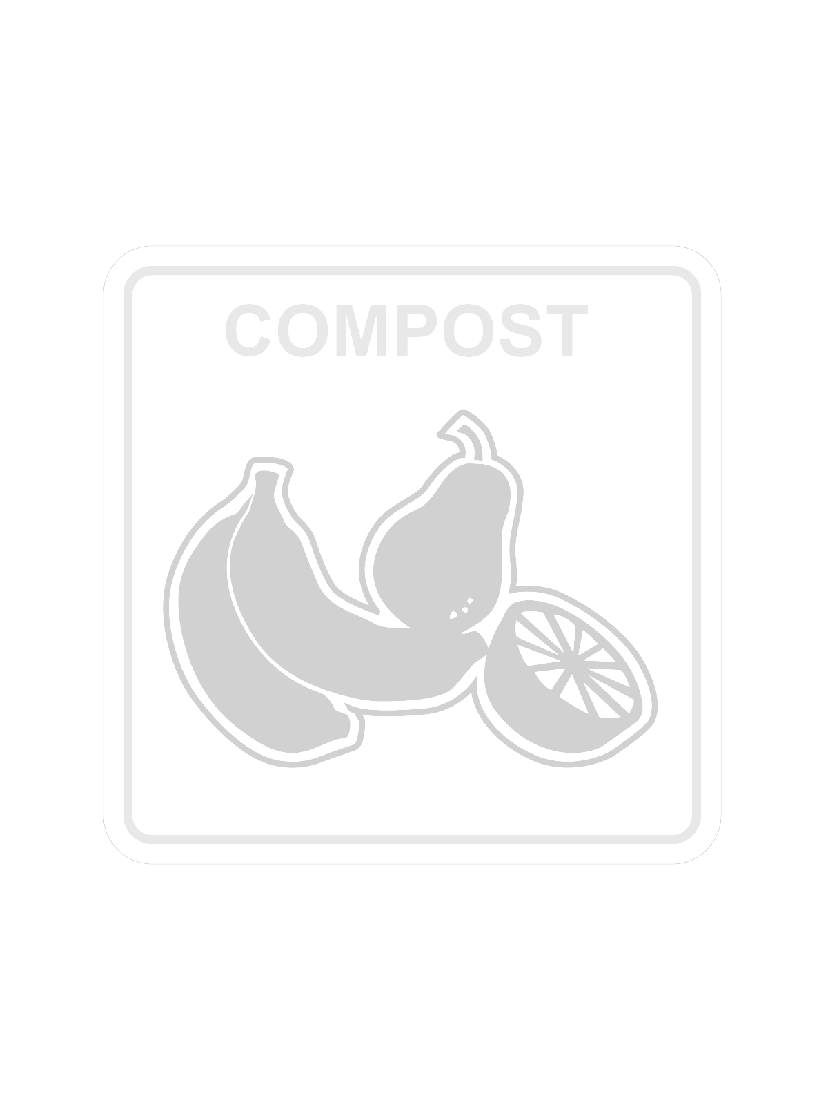 WASTE WATCHER – Label – Compost – Clear-White