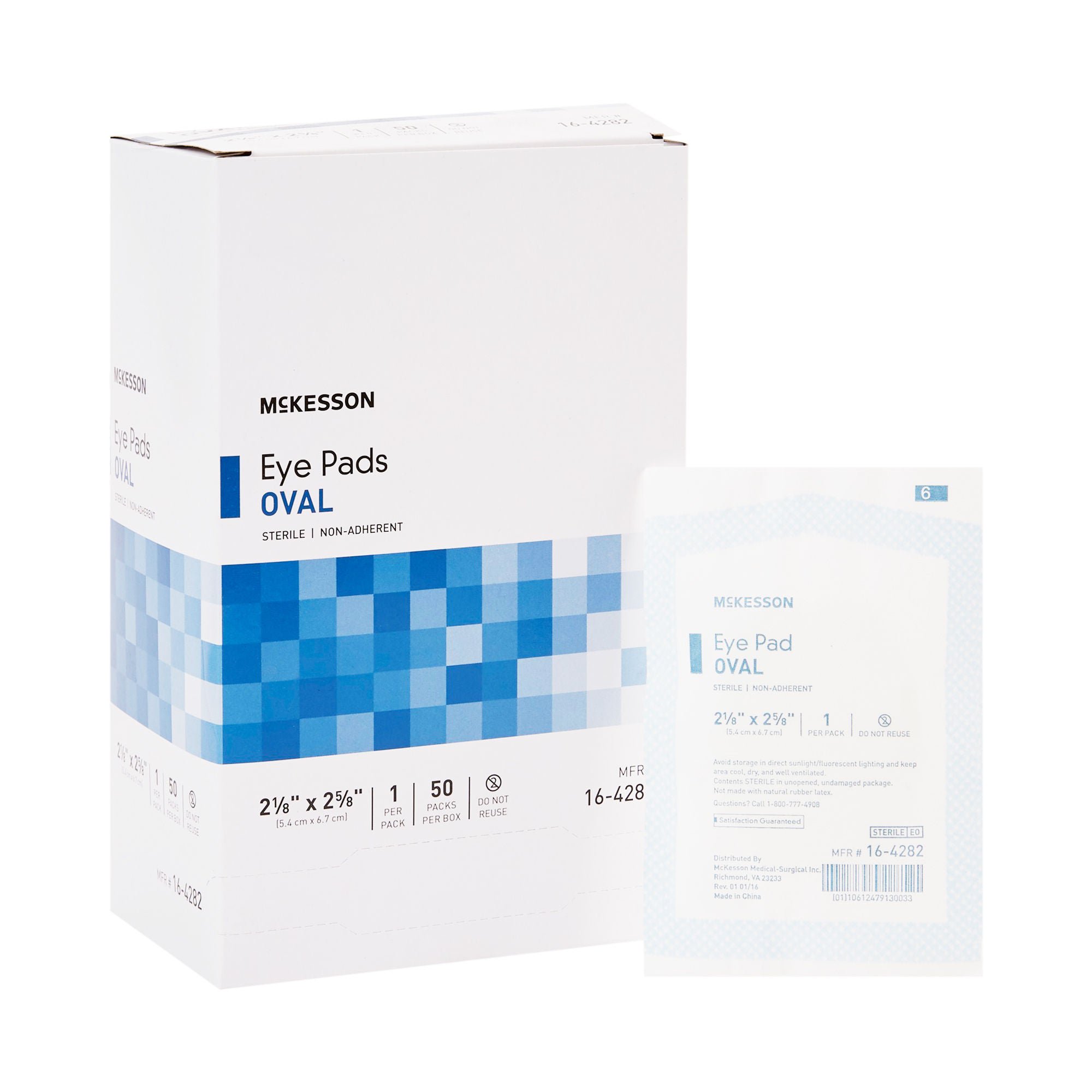 McKesson Eye Pad, 2-1/8 x 2-5/8 Inch