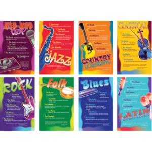Music Genres Bulletin Board Set