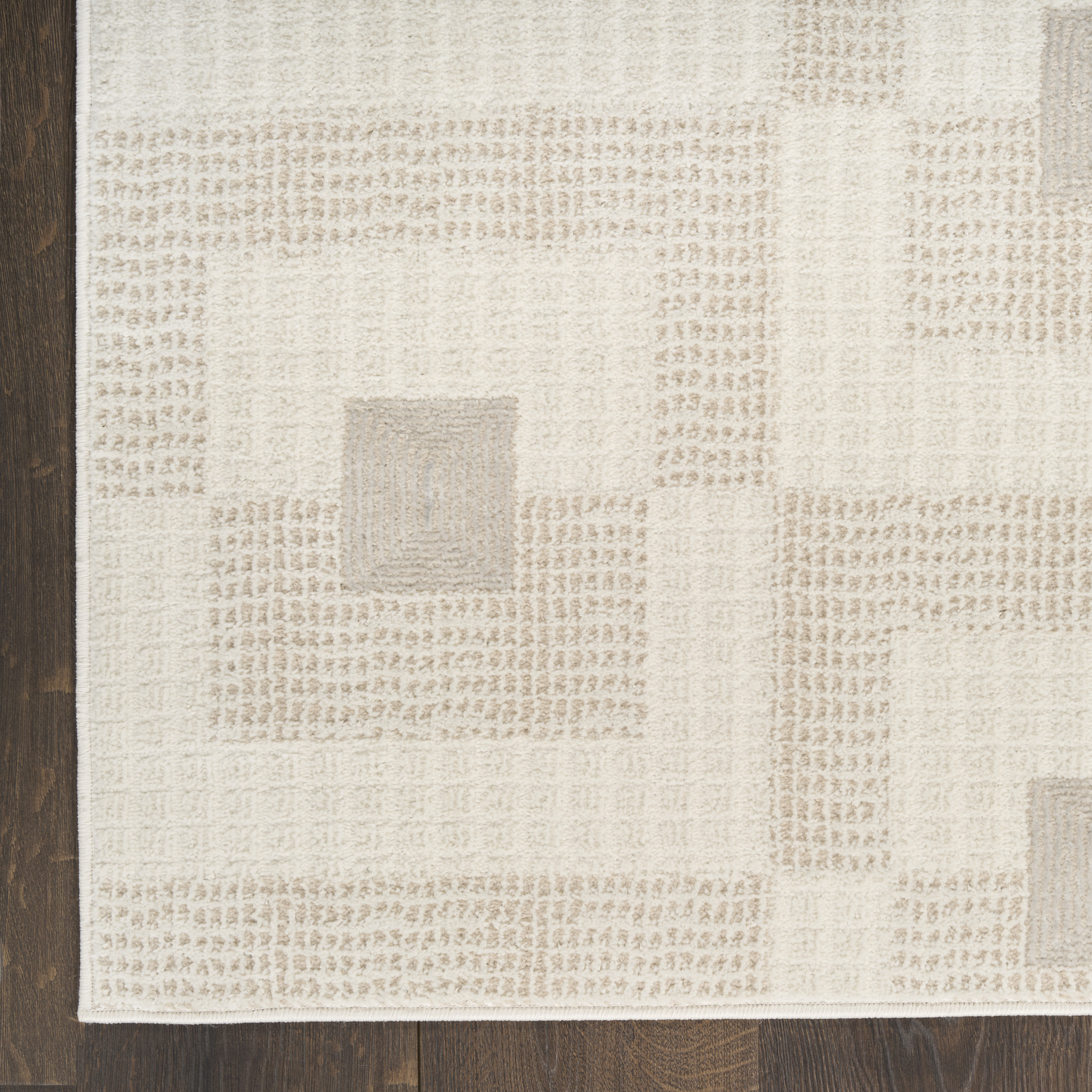 Nourison Nordic 2' x 6' Ivory Beige Modern Indoor Rug
