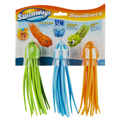 SwimWays SquiDivers Kids Pool Diving Toys, 3 Pack, Bath Toys & Pool Party Supplies for Kids Ages 5 and Up