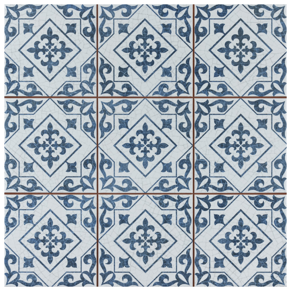 Harmonia Atlantic Cobalt Blue 13 in. x 13 in. Ceramic Floor and Wall Tile