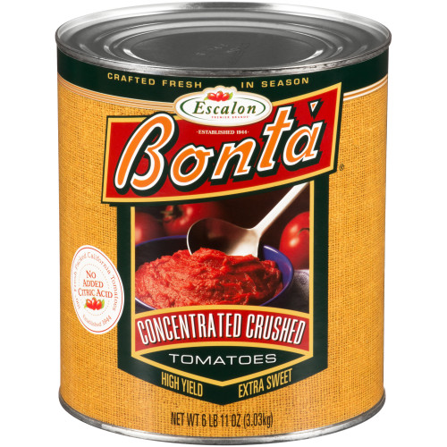Bonta Concentrated Crushed Tomatoes, 107 oz. Can (Pack of 6)