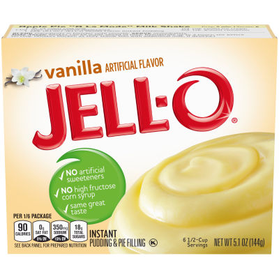 Jell-O Vanilla Instant Pudding & Pie Filling, 5.1 oz Box