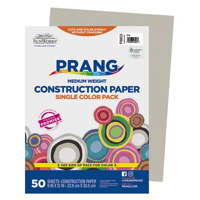 Prang (Formerly SunWorks) Construction Paper, Gray, 9