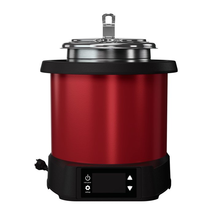 4-quart 120-volt countertop induction rethermalizer in red