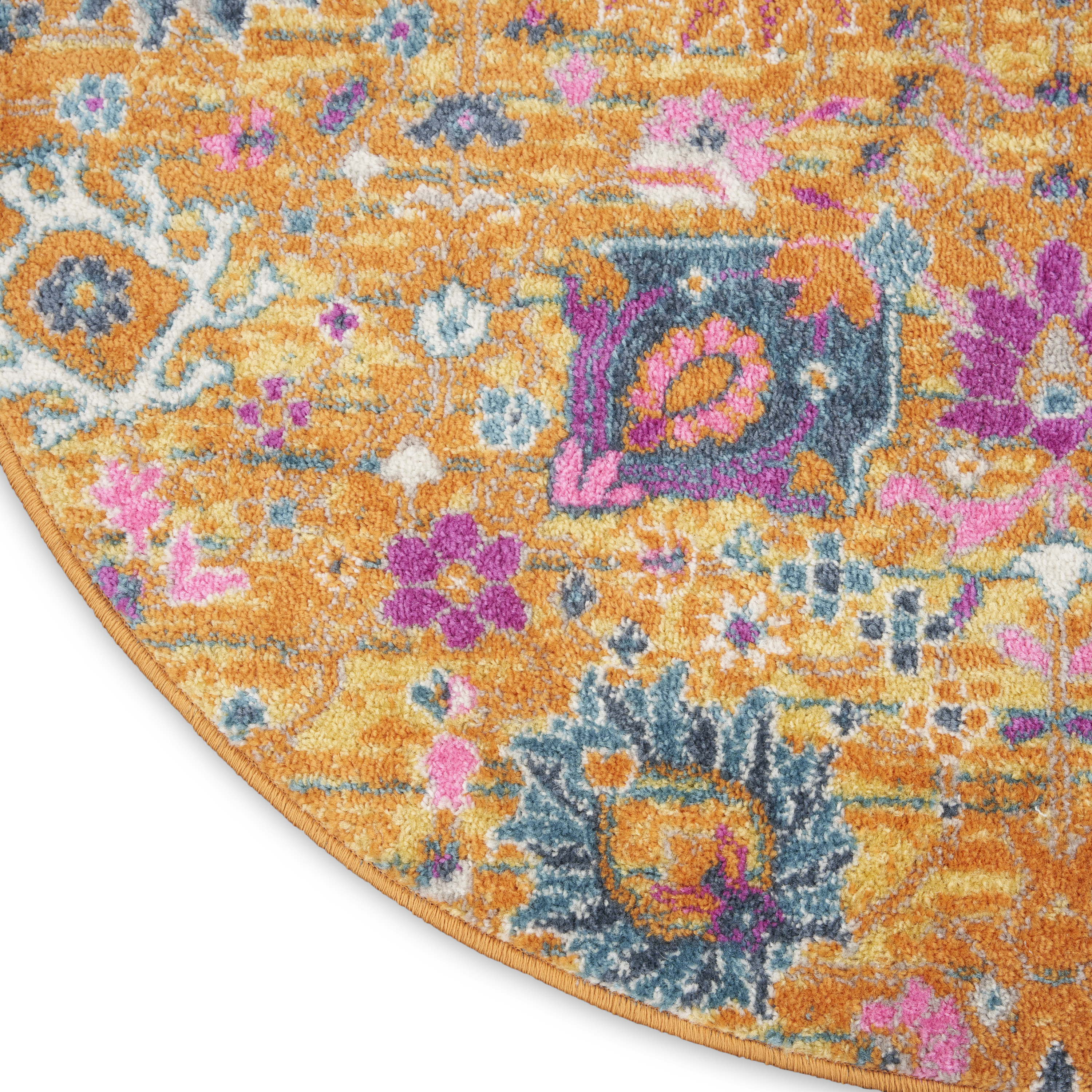 Nourison Passion 8' x Round Sunburst Bohemian Indoor Rug