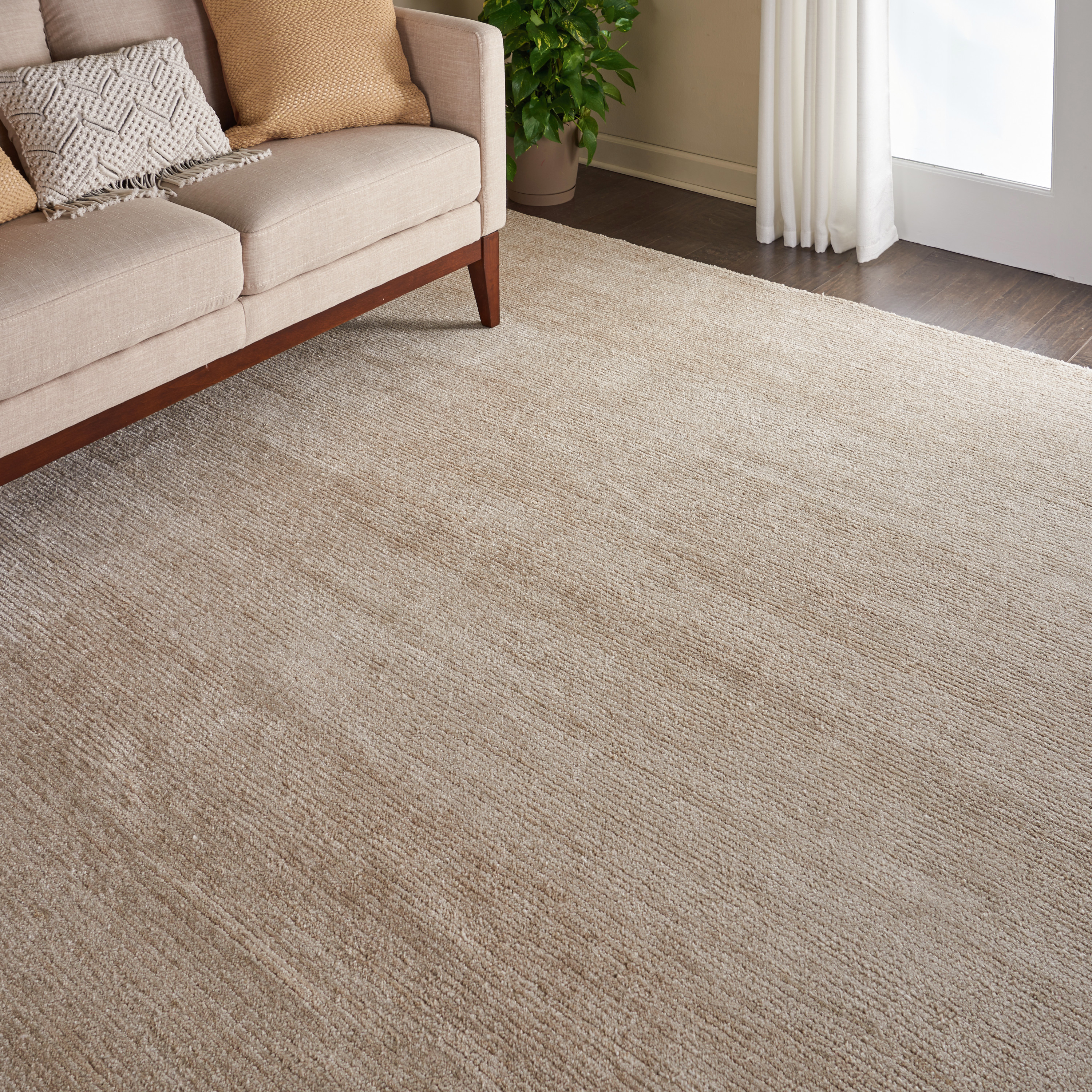 Nourison Weston 9'6" x 13' Linen Modern Indoor Rug