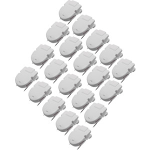 Wall Clips For Fabric Panels, White, 40 Sheet Capacity, Pack of 20