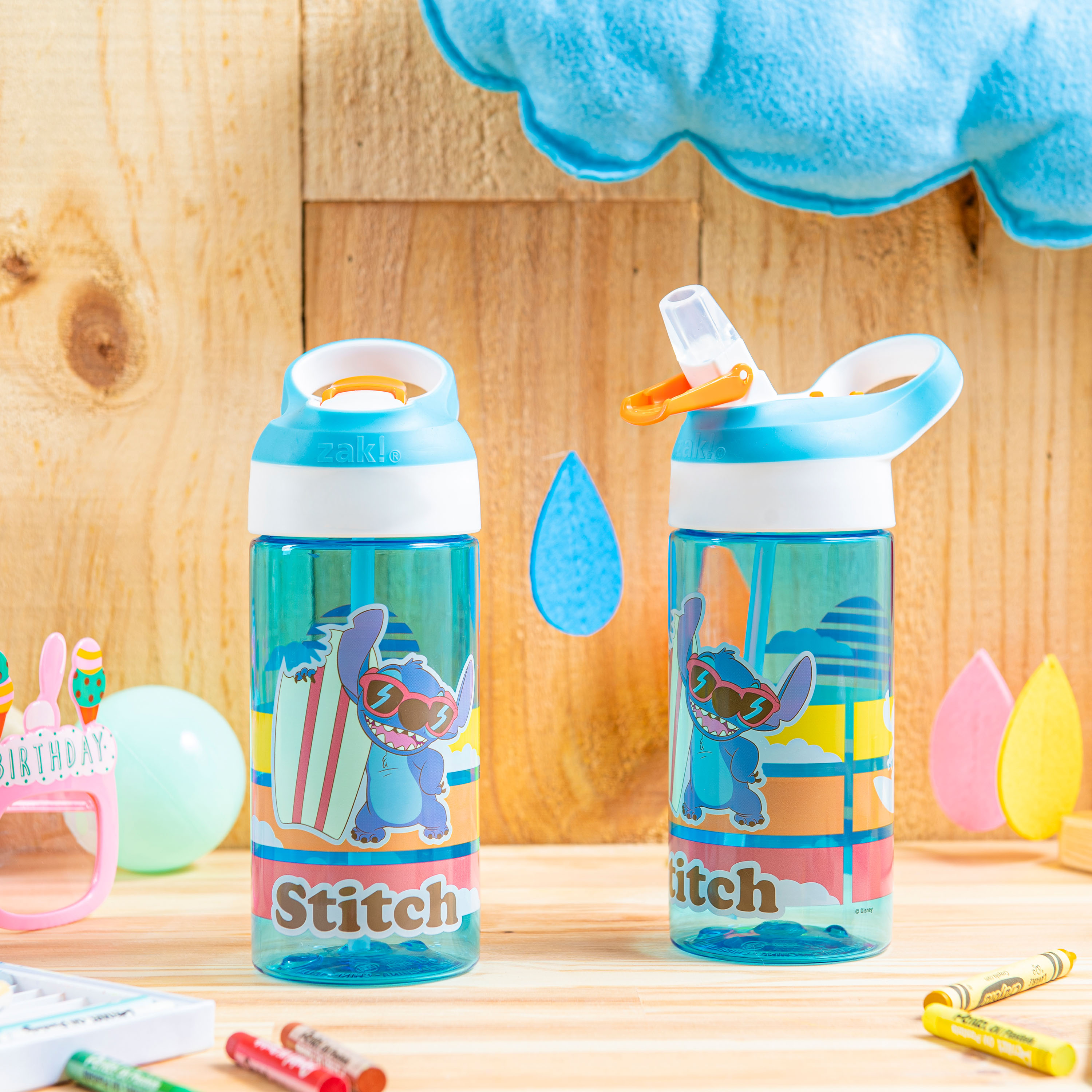 Disney 17.5 ounce Water Bottle, Lilo and Stitch, 2-piece set slideshow image 11