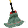 Hillyard, High Performance Blend Looped-End Wet Mop Head with 1.25" Headband, Large, Green