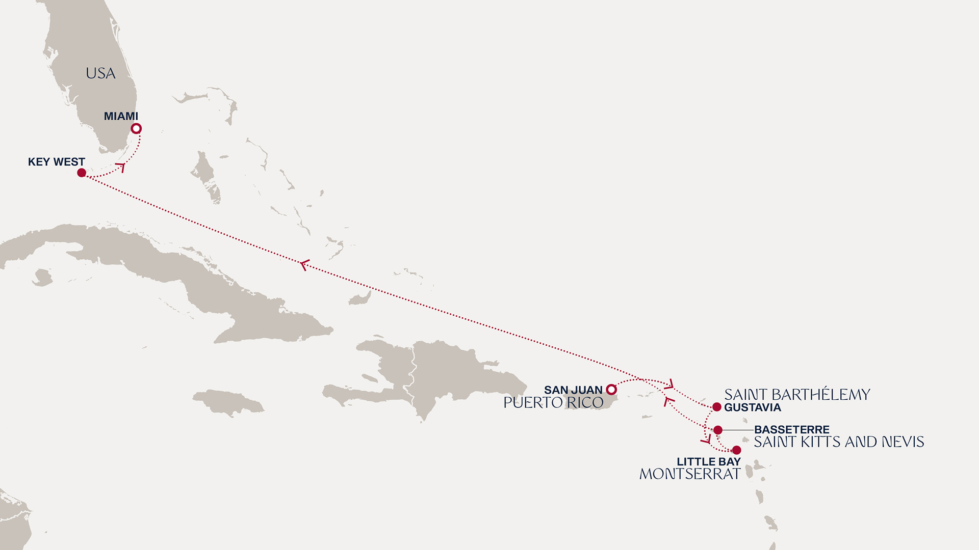 Itinerary map