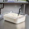 Half-size 4-inch-deep Super Pan® clear low-temperature plastic pan