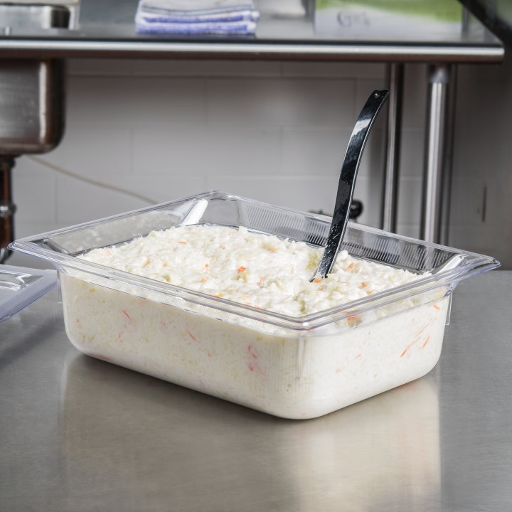 Half-size 4-inch-deep Super Pan® clear low-temperature plastic pan