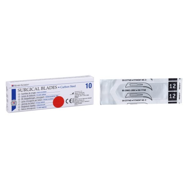 Henry Schein #12 Blades Carbon Steel Sterile