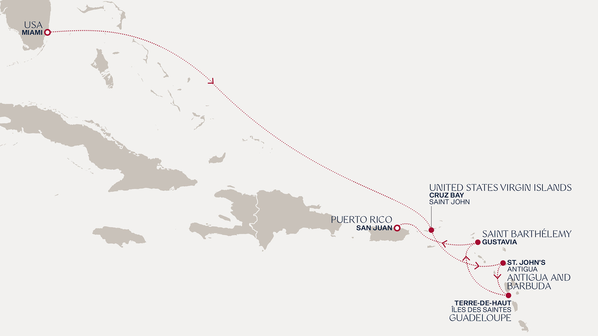 Itinerary map