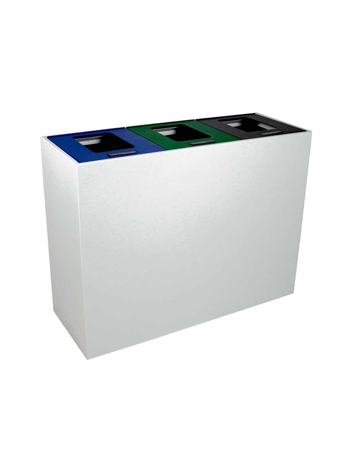 MEZZO – Triple – Ml – Cans & Bottles-Paper-Waste – Full – White-Blue-Green-Black