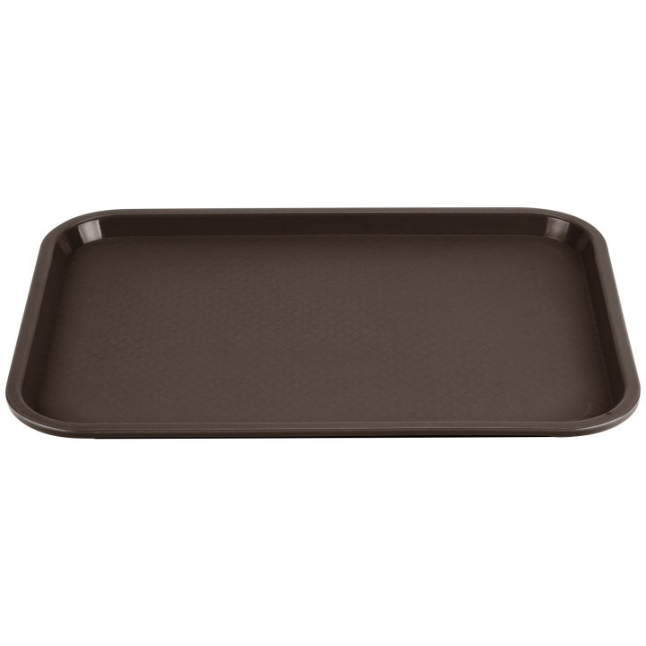 12" x 16" polypropylene fast-food tray in brown