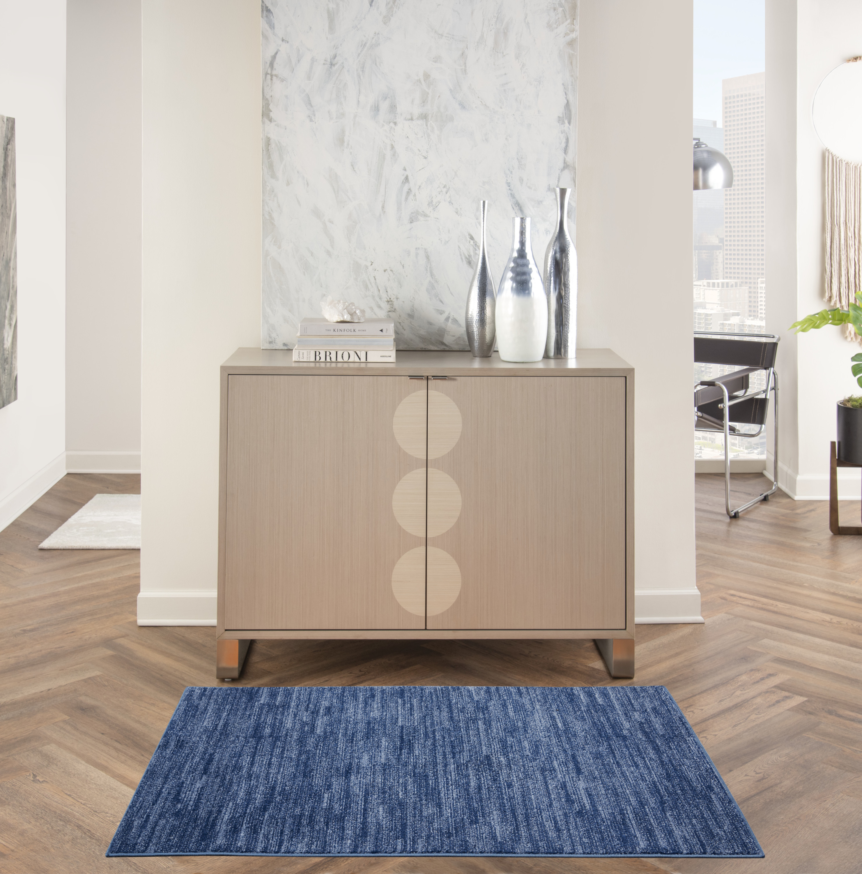 Nourison Nourison Essentials 3' x 5' Navy Blue Outdoor Rug