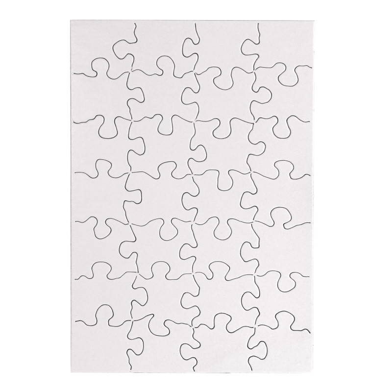 Compoz-A-Puzzle®, 5 1/2" x 8" Rectangle, 28-Piece, Pack of 24