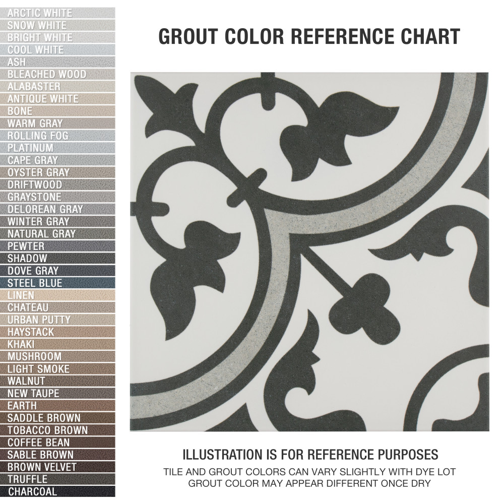 Arte Grey 9-3/4 in. x 9-3/4 in. Porcelain Floor and Wall Tile