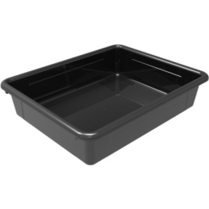 Flat Storage Tray, Black, Pack of 5