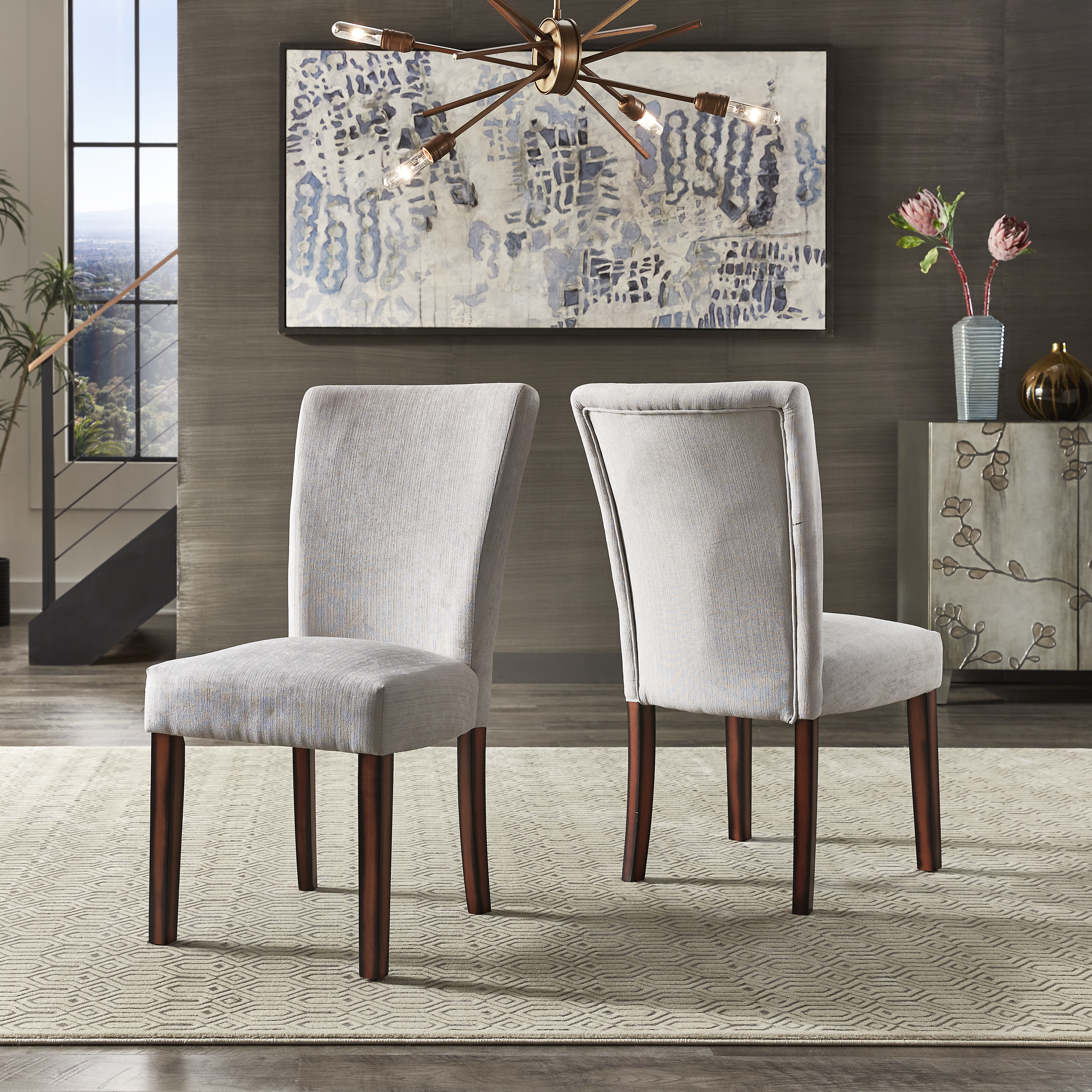 Chenille Parsons Dining Chairs (Set of 2)