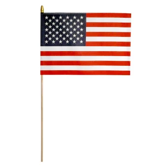 Super Tough US Stick Flag 12 by 18 by 30 inch No Fray