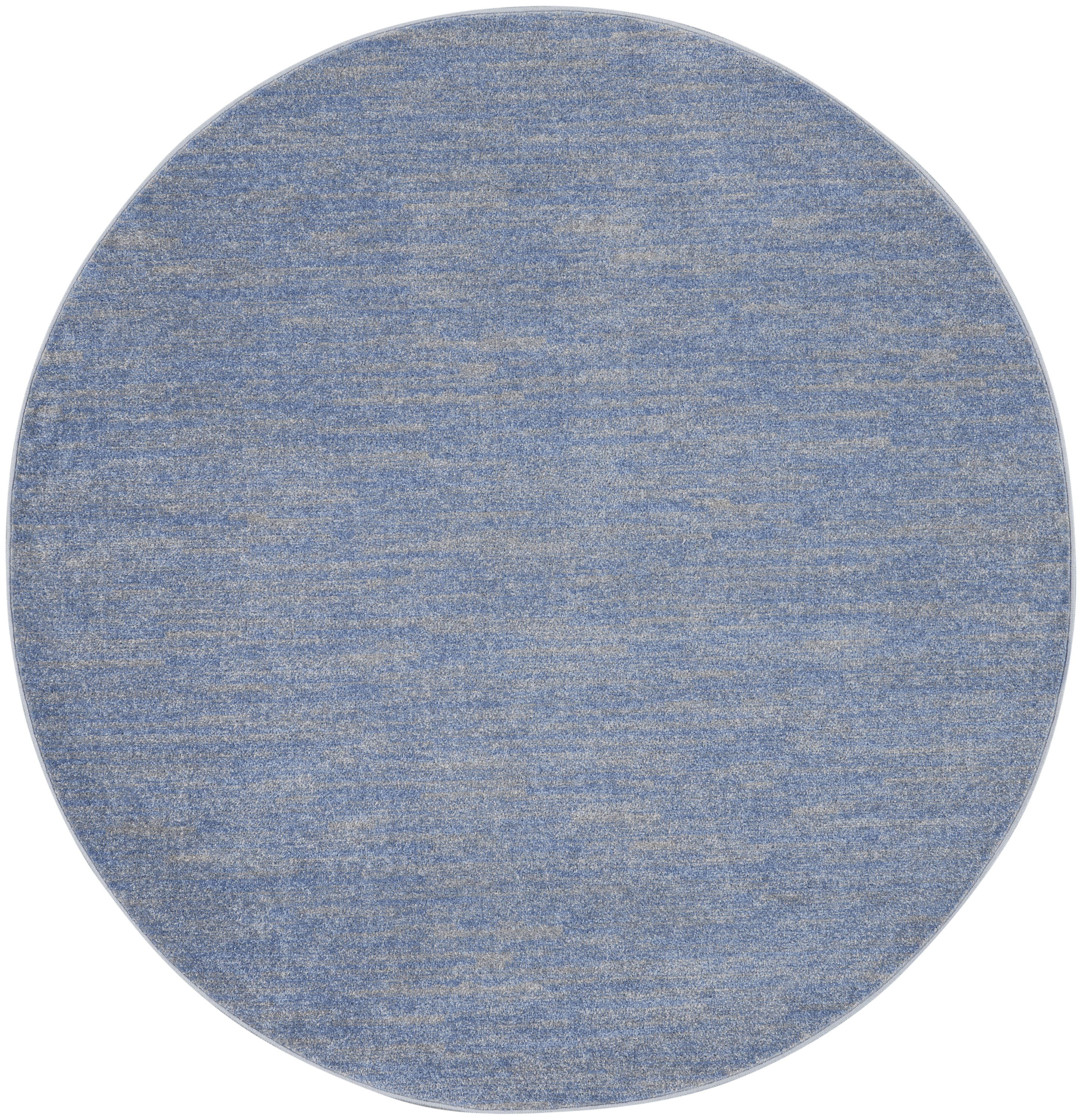 Nourison Nourison Essentials 6' x Round Blue Grey Outdoor Rug