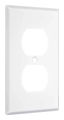 Wall Plate Metal Smooth Finish 1-Gang Standard Duplex White 0.17 L x 2.75 H x 4.5 in. W