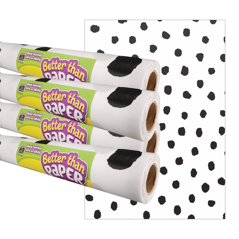 Teacher Created Resources® Black Painted Dots on White Better Than ...