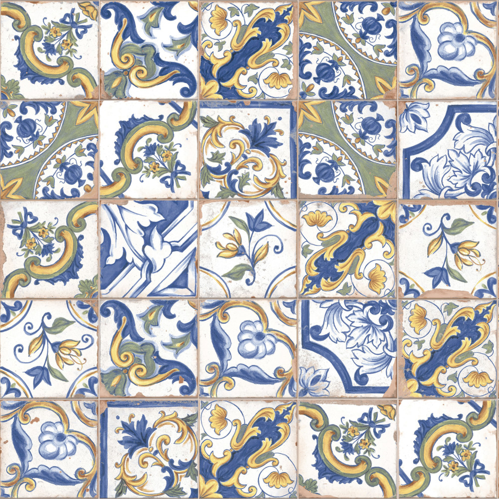 Kings Campania Amalfi 13x13 Square Ceramic Floor and Wall Digital Pattern