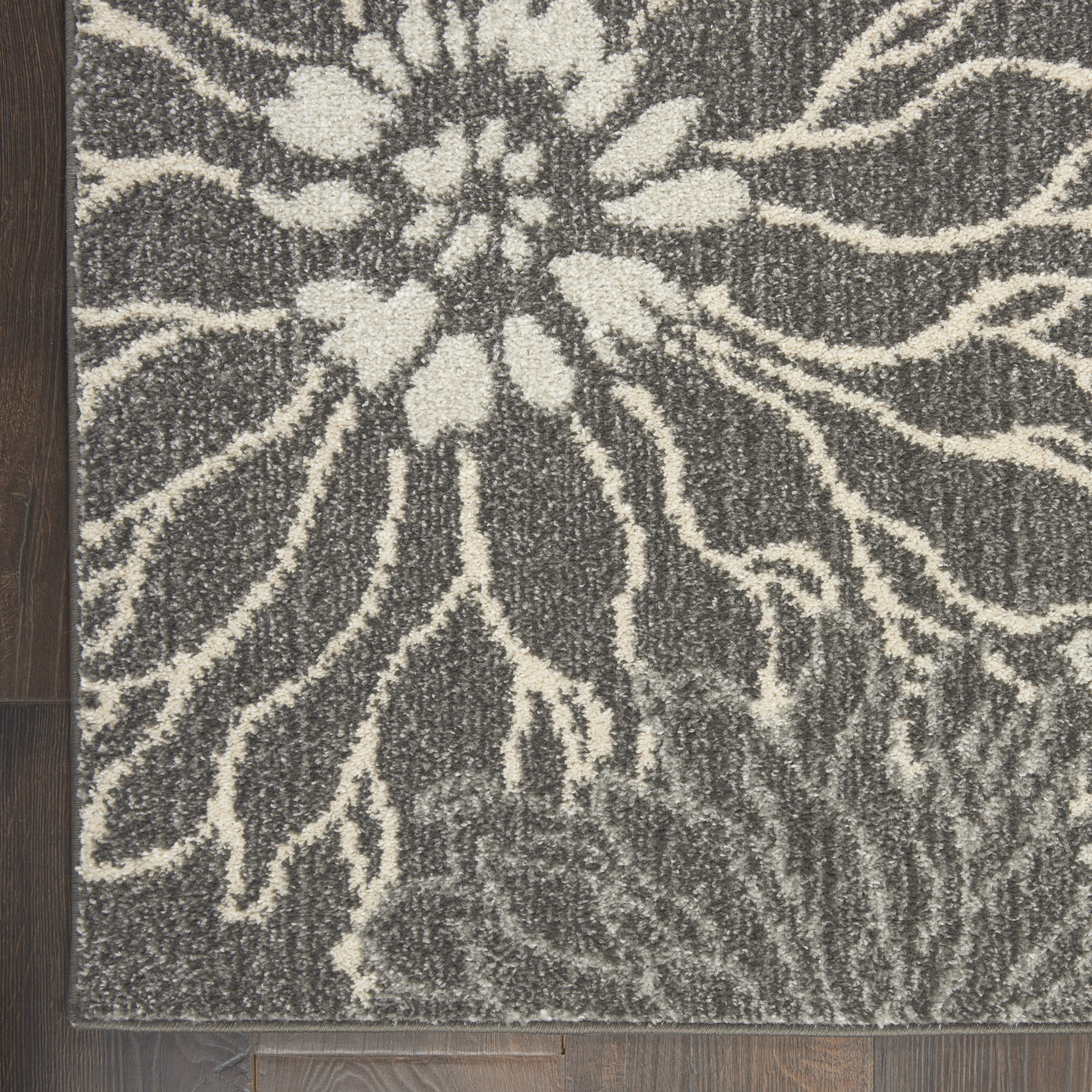 Nourison Passion 2'2" x 10' Charcoal Blue Contemporary Indoor Rug
