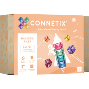 Magnetic Tiles Pastel Square Pack, 40 Pieces
