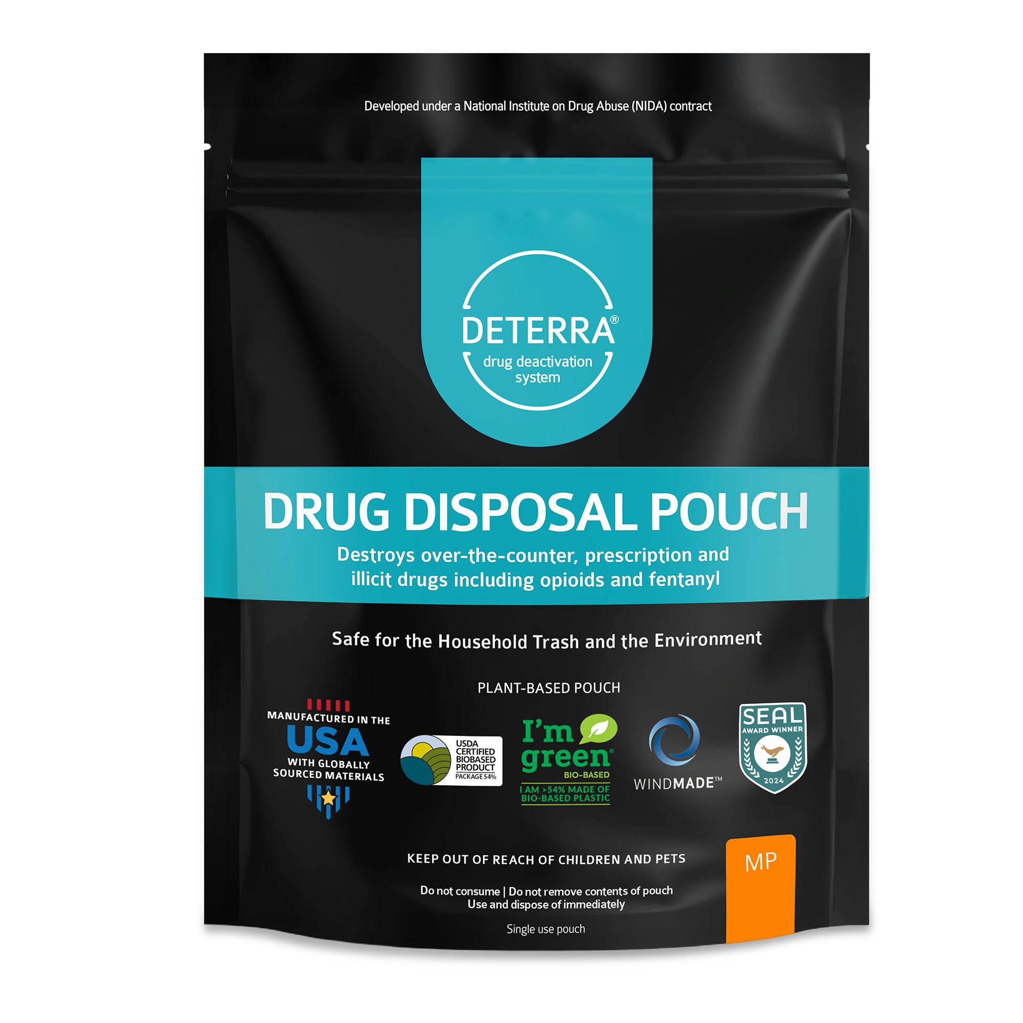 Deterra® Drug Disposal Pouch for Disposal of Pharmaceuticals, Medium