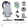 ProTeam, GoFit 6 Cordless 8Ah w/ Xover Performance Telescoping Wand Tool Kit, 14", Backpack Vacuum