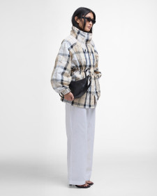 Suri Checked Showerproof Jacket Safari Dress Tartan/Mist
