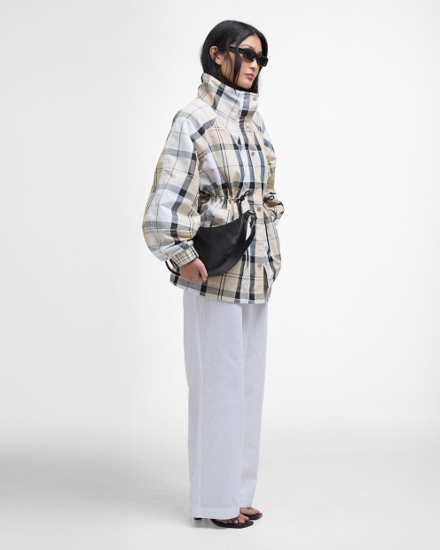 Suri Checked Showerproof Jacket Safari Dress Tartan/Mist