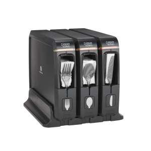Dixie, Ultra® Smartstock® Series-W Wrapped Cutlery Dispenser, Black