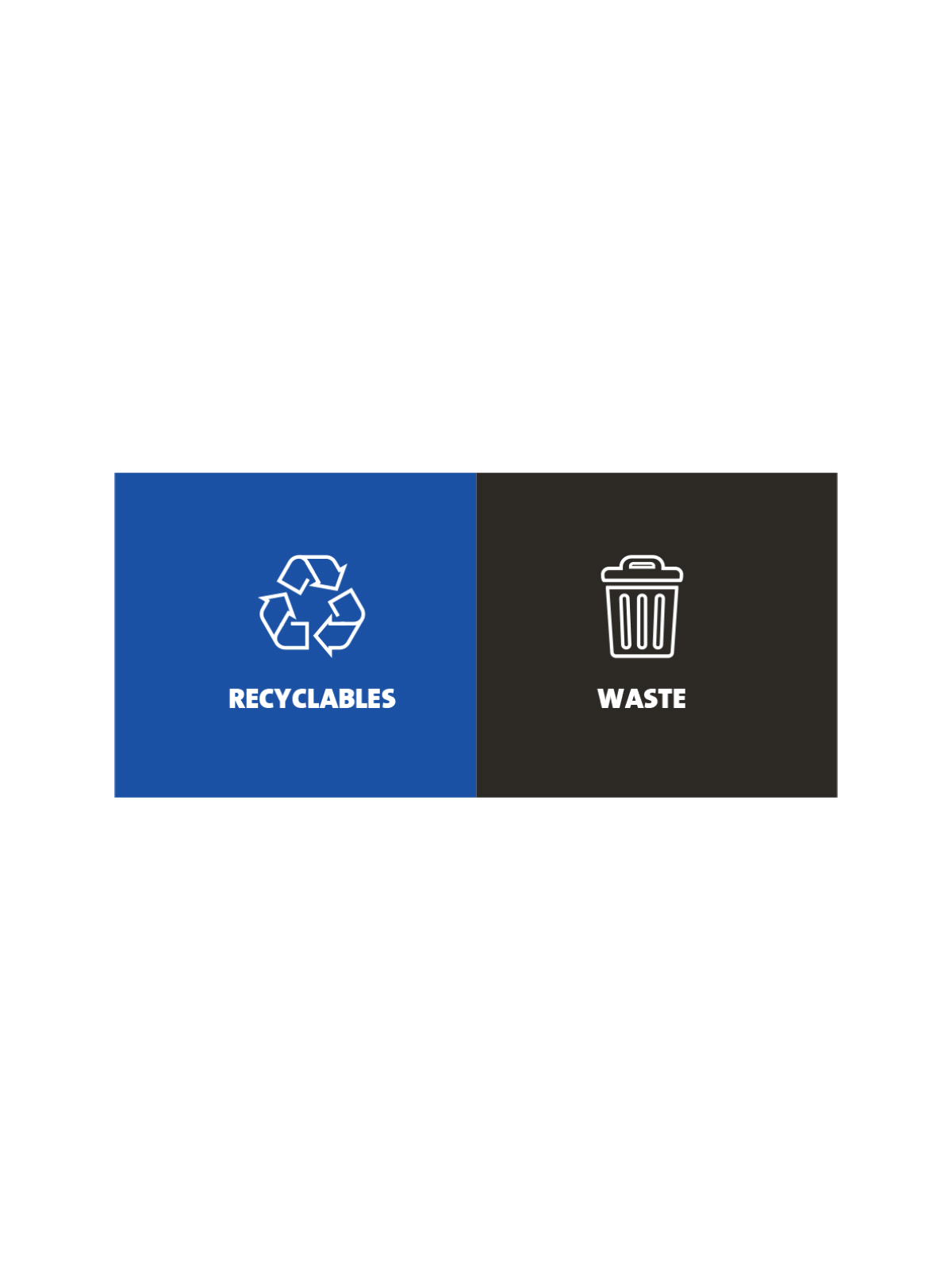 SESSANTA – Double – Sign – Recyclables-Waste – Blue-Black