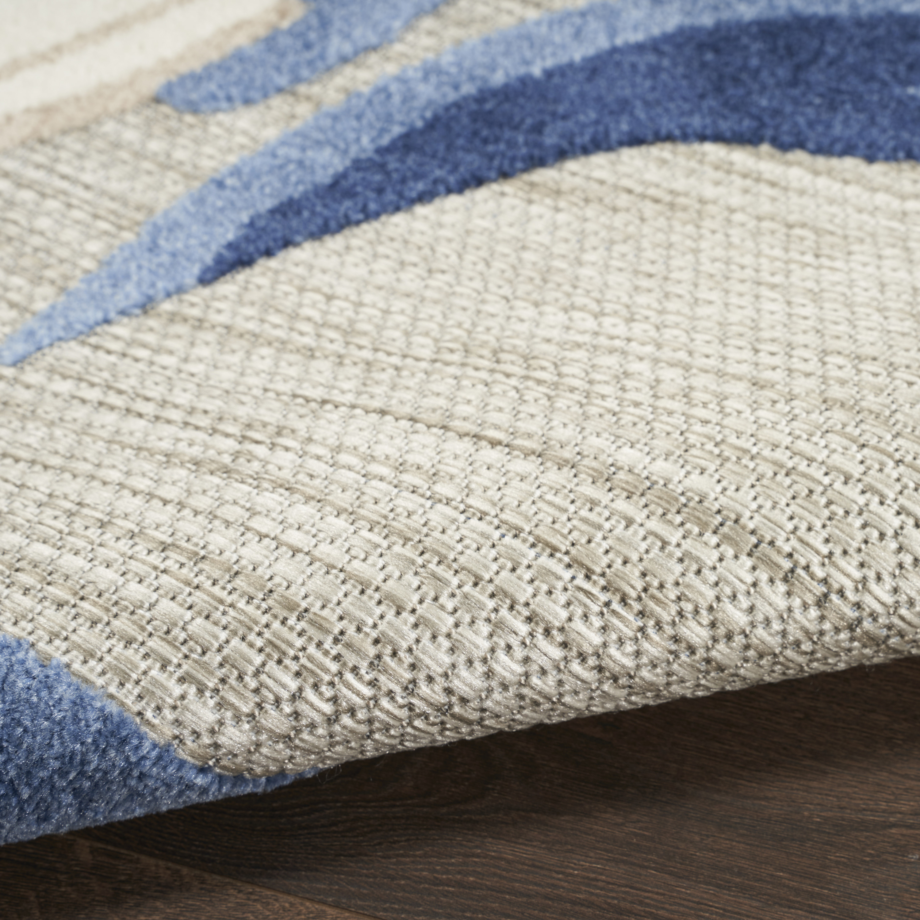 Nourison Aloha 2'8" x 4' Blue Grey Contemporary Rug