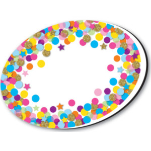 Magnetic Whiteboard Eraser, Oval Confetti