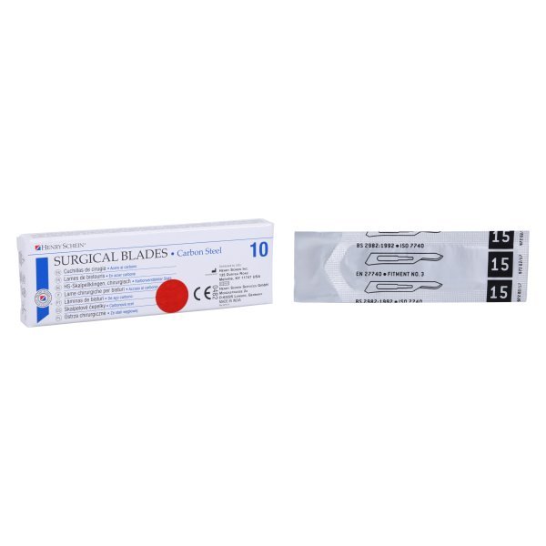 Henry Schein #15 Blades Carbon Steel Sterile