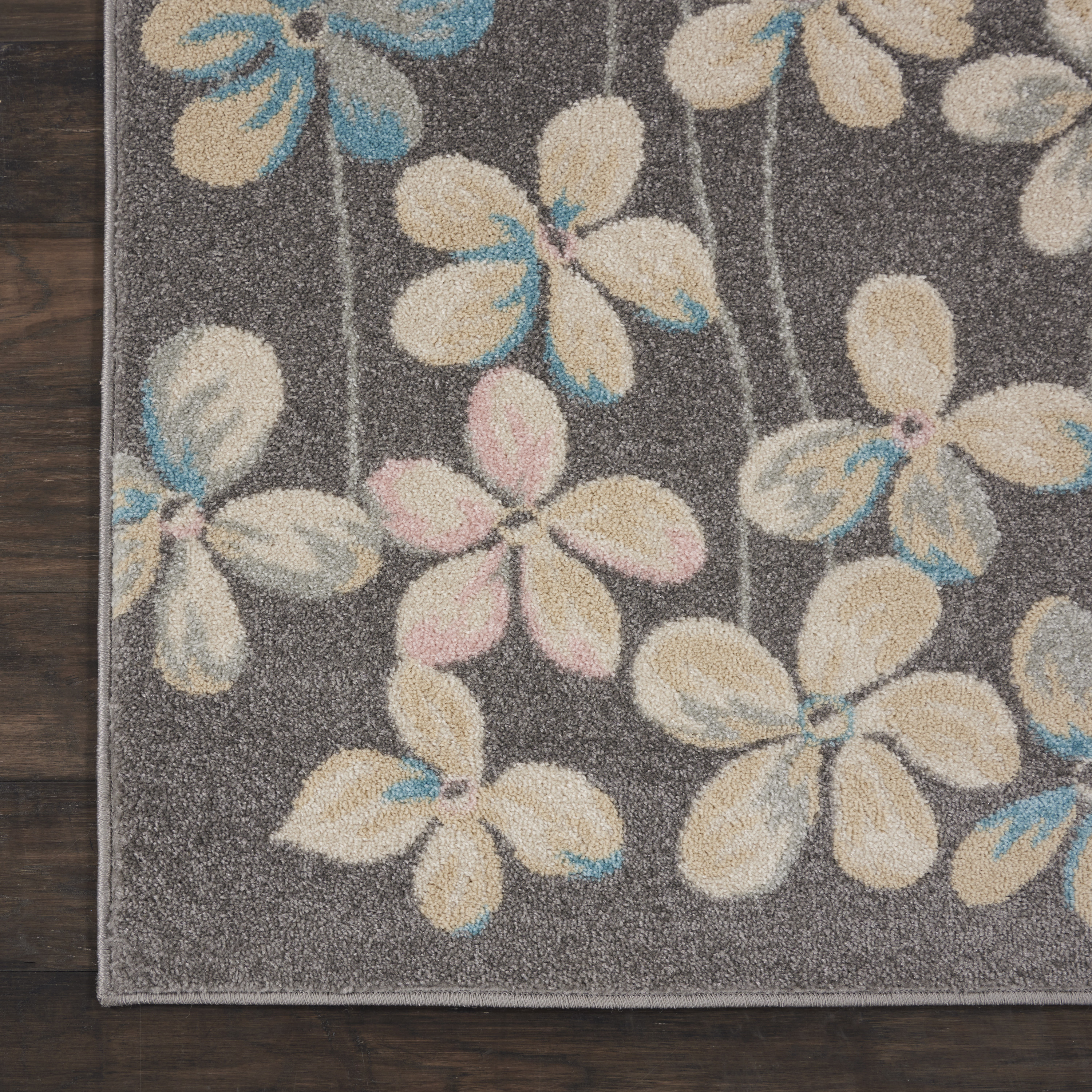 Nourison Tranquil 8'10" x 11'10" Grey Beige Contemporary Indoor Rug