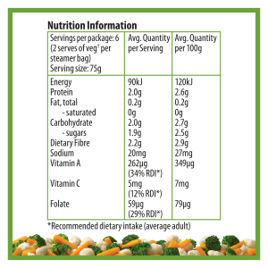  Heinz Steam Fresh® Broccoli, Carrots & Cauliflower 450g 