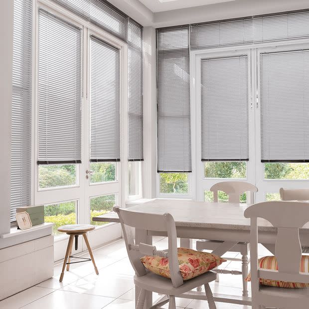 Sheer Luxury Brushed Silver Conservatory Venetian blind