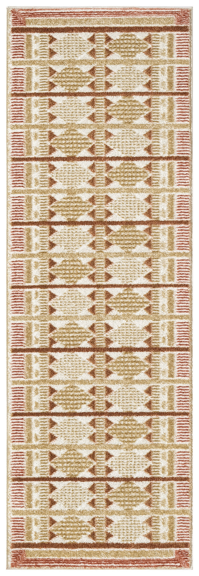 Nourison Nordic 2' x 6' Rust Modern Indoor Rug